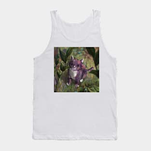 Purple cat painting Tank Top